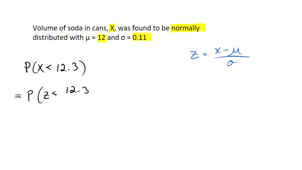 A large random sample of soda cans found that the volume of soda in a