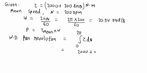 a-certain-machine-requires-a-torque-of-2000-300-sin-0n-m-to-drive-it-where-0-is-the-angle-of-rotation-of-its-shaft-measured-from-some-datum-the-machine-is-directly-coupled-to-an-electric-mot-46265