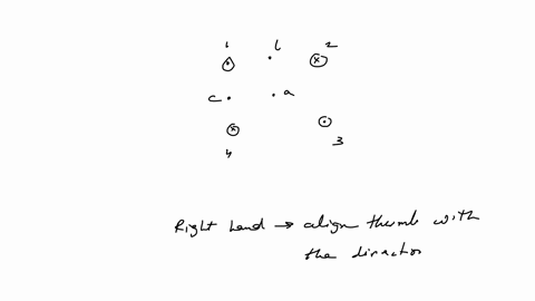 four-electric-currents-equal-in-magnitude-are-arranged-at-the-corners-of-a-square-as-shown-in-the-figure-1-two-currents-go-into-the-page-and-two-are-pointing-out-of-the-page-point-a-is-at-th-23677