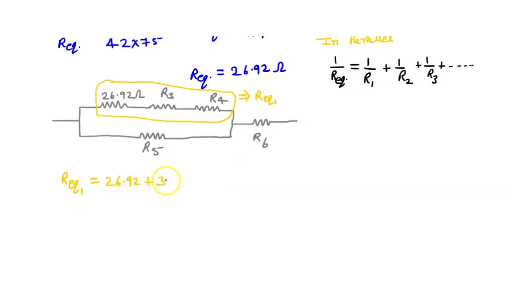 SOLVED: Find the equivalent resistance of the combination of resistors ...