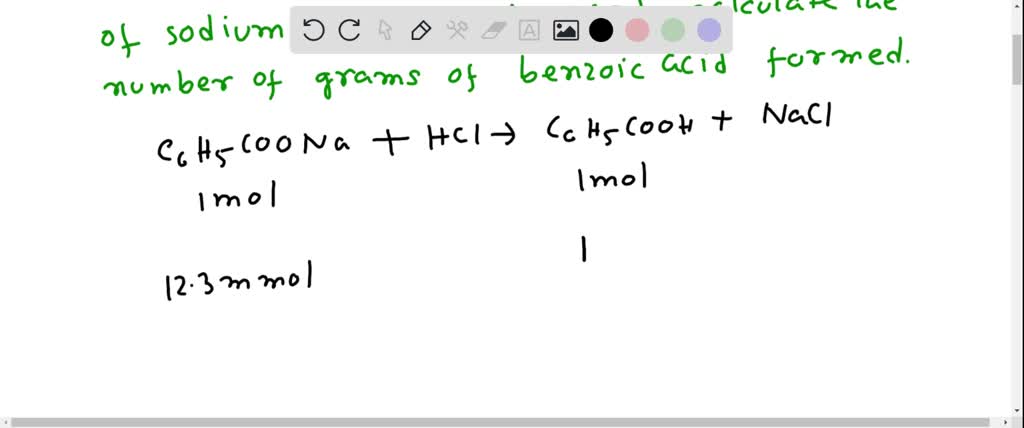 solved-in-the-reaction-of-sodium-benzoate-with-hydrochloric-acid-to