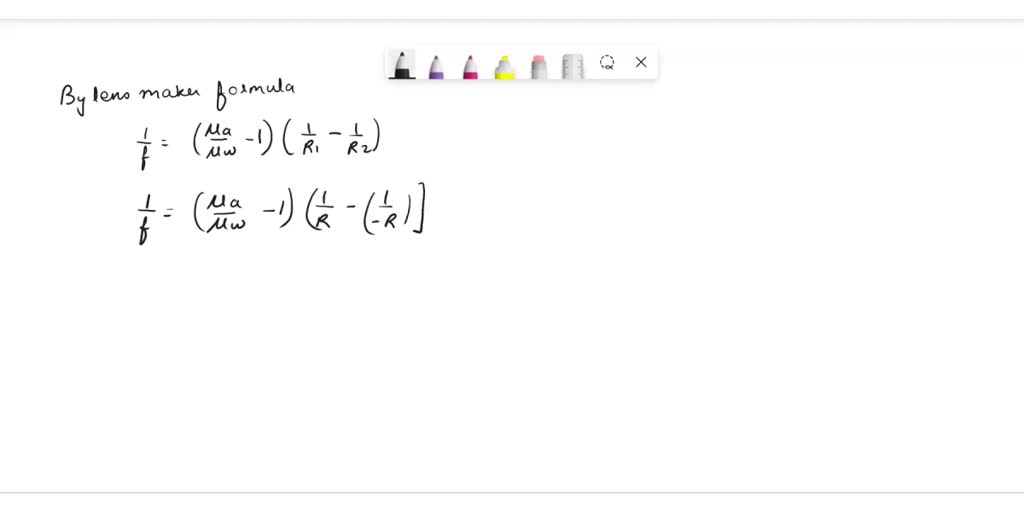 SOLVED A spherical air bubble in water can function as a lens. Is it a