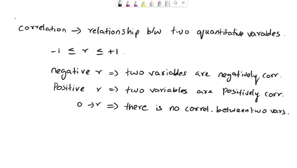 Solved if the correlation coefficient between two variables is 0 3