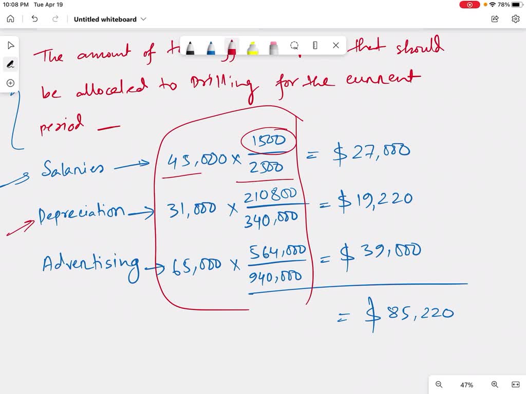 SOLVED Marks Corporation has two operating departments, Drilling and