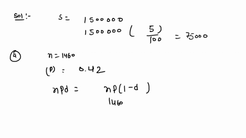 am-obse-14-simple-random-sample-of-size-n-1460-is-obtained-from-population-whose-size-is-n-1500000-and-whose-population-proportion-with-a-specified-characteristic-is-p-042-a-describe-the-sam-06119