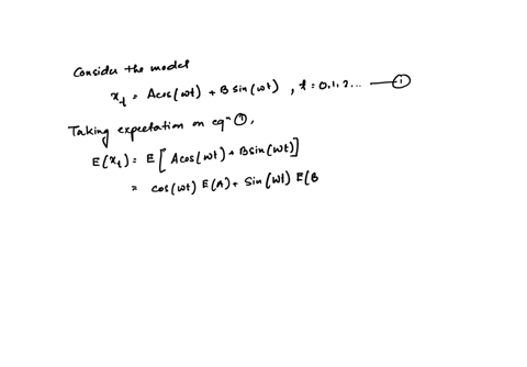 22 show that the process xt acoswt bsinwt t 011 where a and...