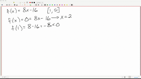 use-the-definite-integral-find-the-area-between-the-x-axis-and-fx-over-the-indicated-interval-check-first-to-see-if-the-graph-crosses-the-x-axis-in-the-given-interval-fx-8x-16-15-the-area-be-83541