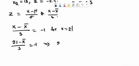 19_-gravetter-wallnau-forzano_-essentials-chapter-5-end-of-chapter-question-19-sample-distribution-score-of-x-21-corresponds-to-z-100-and-score-of-x-12-corresponds-to-z-250-find-the-mean-and-12812