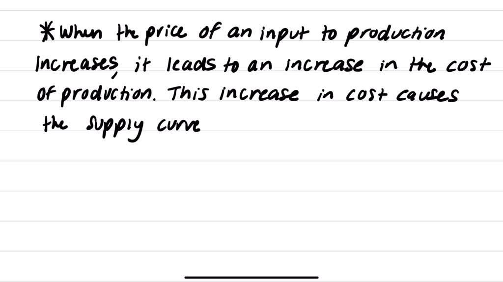 SOLVED 5. What will happen to the equilibrium price and quantity when the price of an input to