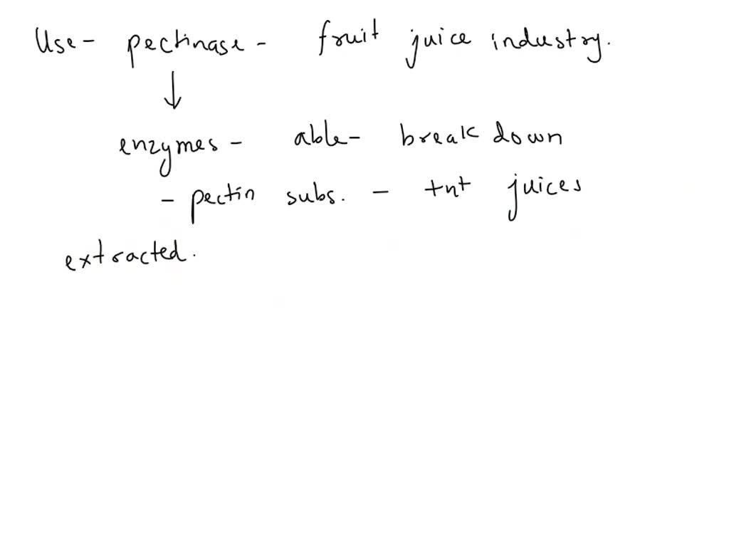 SOLVED Why is the enzyme pectinase added during the manufacture of