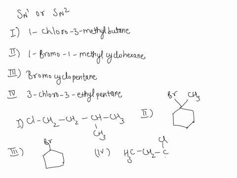 decide-the-mechanism-by-which-the-following-alkyl-halides-will-be-converted-to-alcohols-by-the-substitution-of-the-nucleophile-oh-r-x-oh-r-oh-x-sn1-sn2-more-information-needed-1-chloro-3-met-48875