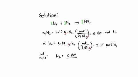 for-the-following-reaction-510-grams-of-nitrogen-gas-are-allowed-to-react-with-414-grams-of-hydrogen-gas-nitrogeng-hydrogeng-ammoniag-what-is-the-maximum-mass-of-ammonia-that-can-be-formed-g-87963