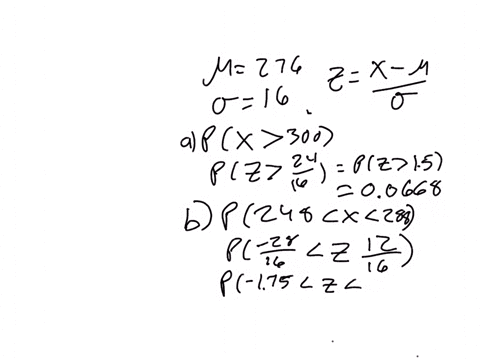 the-lengththe-lengths-of-a-particular-animals-pregnancies-are-approximately-normally-distributed-with-mean-mu-equals-276-days-and-standard-deviation-sigma-equals-16-days-a-what-proportion-of-21104