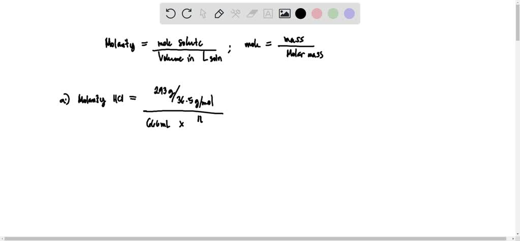 SOLVED: Calculate the molarity of each of the following solutions: (a ...