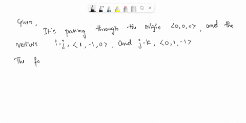 find-parametric-representation-for-the-surface-enter-your-answer-as-comma-s-eparated-list-of-equations-let-x-y-and-be-in-terms-of-andor-v-the-plane-through-the-origin-that-contains-the-vecto-16751