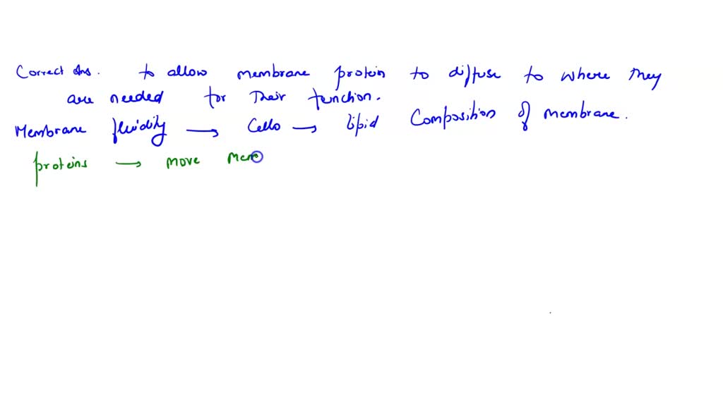 SOLVED Question 21 Why = do cells regulate their membrane fluidity? SO