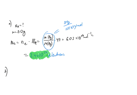 a-calculate-the-number-of-electrons-in-a-small-electrically-neutral-silver-pin-that-has-a-mass-of-90-g-silver-has-47-electrons-per-atom-and-its-molar-mass-is-10787-gmol-b-imagine-adding-elec-56566