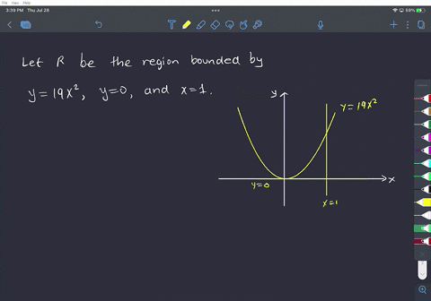 use-the-method-of-cylindrical-shells-to-find-the-volume-v-generated-by-rotating-the-region-bounded-by-the-given-curves-about-the-y-axis-y-19x2-y-0-x-1-v-28391