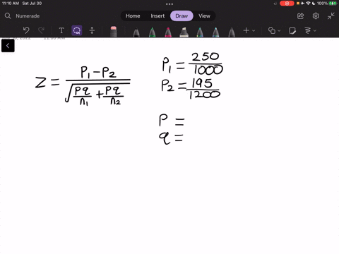 find-the-standardized-test-statistic-z-to-test-the-hypothesis-that-p1-p2-use-002-the-sample-statistics-listed-below-are-from-independent-samples-sample-statistics-n1-1000-x1-250-and-n2-1200-64909