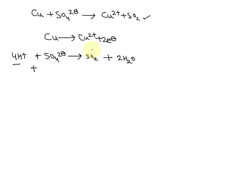 SOLVED: Balance the following redox reaction in an acidic solution: Cu ...