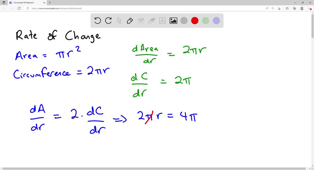 The Radius Of A Circle Is Increasing. At A Certain Instant, The Rate Of ...