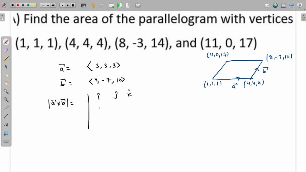 find-the-area-of-the-parallelogram-whose-vertices-are-1-1-2-2-2