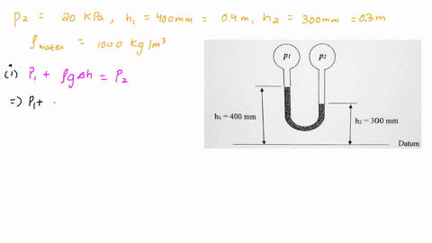 a-manometer-containing-a-liquid-with-relative-density-of-136has-pressure-readings-pi-and-p2-as-shown-in-figure-3c-pi-p2-hi-400-mm-h2-300-mm-datum-figure-3c-ifthe-pressure-reading-p2-is-20-kp-18404