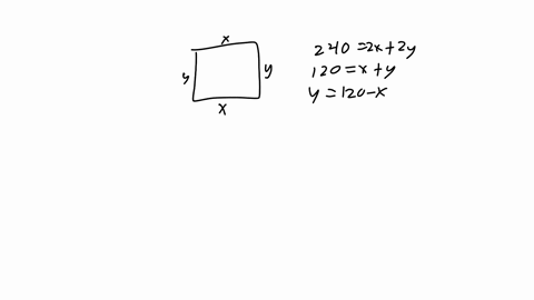 what-are-the-dimensions-of-a-rectangular-field-of-maximum-area-that-can-he-made-from-240-feet-of-fence-assume-you-are-fencing-all-four-sides-of-the-rectangle-49477