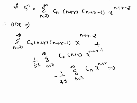 use-the-method-of-frobenius-to-obtain-points-the-indicial-equation-of-the-following-differential-equation-and-hence-find-the-values-of-c-3xy-y-y-0-86497