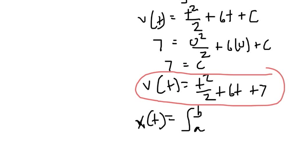 SOLVED: The acceleration function in m/s^2 and the initial velocity v₀ ...