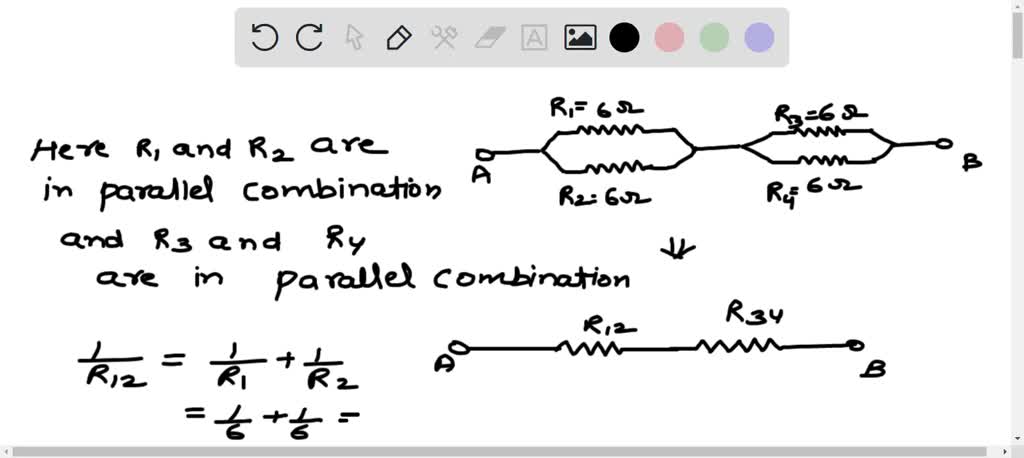 SOLVED: 'Calculate The Total Effective Resistance Between Points A And ...