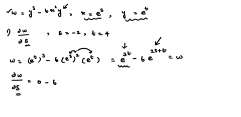 find-ws-and-wt-using-the-appropriate-chain-rule-function-point-w-y3-6x2y-x-es-y-et-s-2-t-4-ws-wt-evaluate-each-partial-derivative-at-the-given-values-of-s-and-t-ws-wt-42155