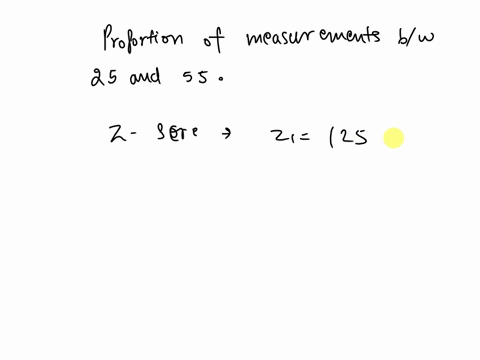 a-distribution-of-measurements-is-relatively-mound-shaped-with-a-mean-of-40-and-a-standard-deviation-of-15-use-this-information-to-find-the-proportion-of-measurements-in-the-given-interval-b-57488