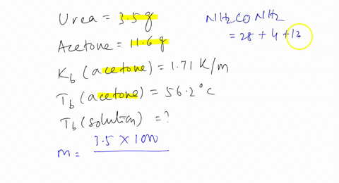 calculate-the-boiling-point-in-degrees-c-of-a-solution-made-by-dissolving-35-g-of-of-urea-conh22-in-116-g-of-acetone-the-kbp-of-the-solvent-is-171-km-and-the-normal-boiling-point-is-562-degr-37858