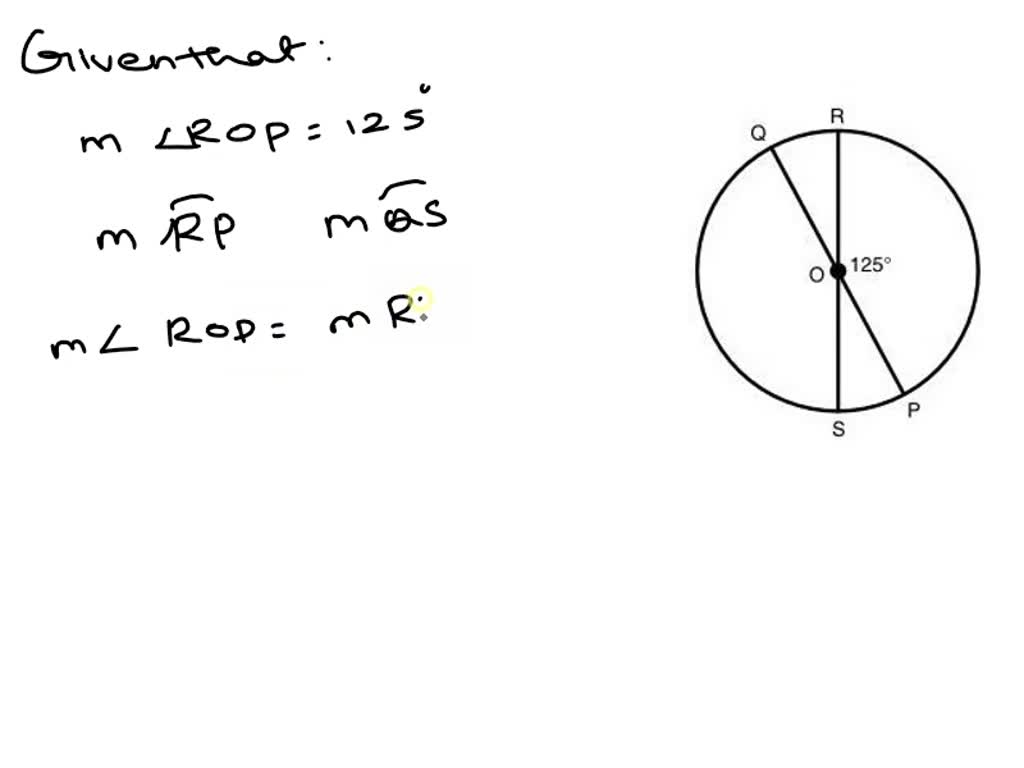 SOLVED Find the measure of each arc. For each arc, write two or more
