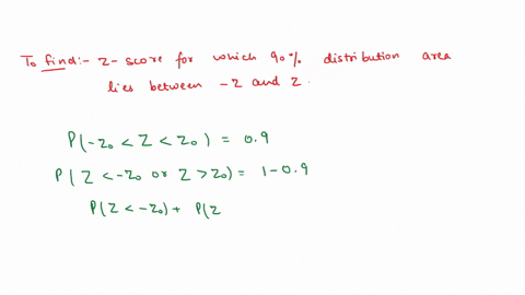find-the-z-score-for-which-90-of-the-distributions-area-lies-between-z-and-z-36476