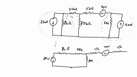 just-part-a-please-answer-v_0-50v-462-amake-a-series-of-source-transformations-to-find-the-voltage-voin-the-circuir-in-fig-p462-bverify-your-solution-using-the-mesh-current-method-figure-p46-08695