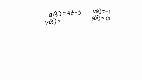 a-particle-moves-in-a-straight-line-and-has-acceleration-given-by-at4t5-ms2-its-initial-velocity-is-v01-ms-and-its-initial-displacement-is-s00-m-find-its-position-function-st-st___________-53183