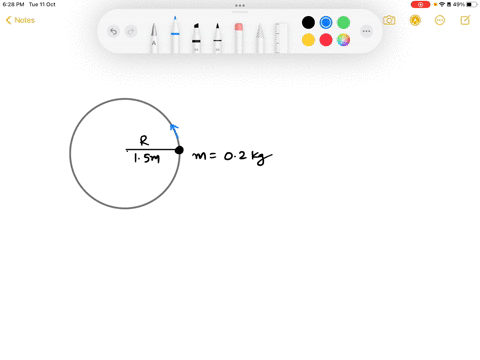 a-rubber-ball-is-attached-to-a-string-and-whirled-around-in-a-circle-if-the-string-is-15-m-long-measured-from-the-center-of-the-ball-to-the-far-end-of-the-string-and-the-balls-speed-is-12-ms-76914