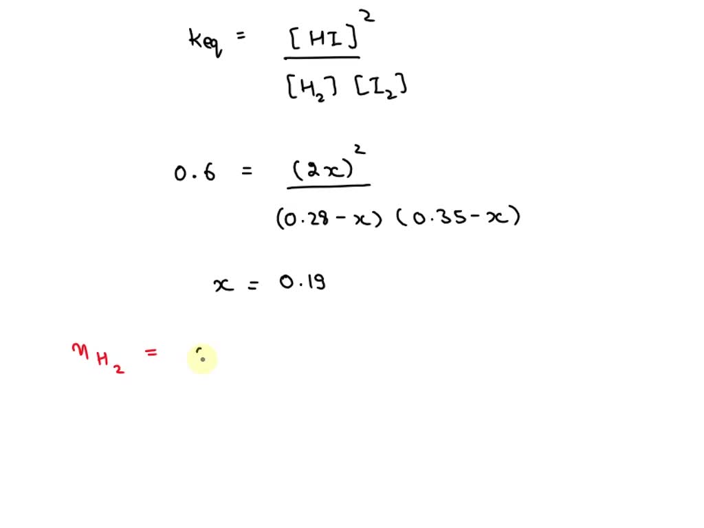 SOLVED Hydrogen gas and iodine vapor react to form hydrogen iodide