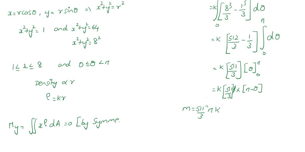 SOLVED: The boundary of a lamina consists of the semicircles y = âˆš(1 ...