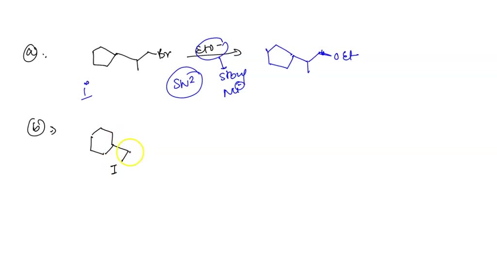 SOLVED: Write the MAJOR product of each reaction below, USE THE ...