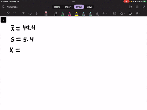 consider-a-set-of-data-in-which-the-sample-mean-is-494-and-the-sample-standard-deviation-is-54-calculate-the-z-score-given-that-x484-round-your-answer-to-two-decimal-places-01494