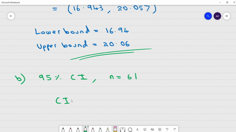 simple-random-sample-of-size-n-is-drawn-the-sample-mean-x-is-found-to-be-185-and-the-sample-standard-deviation-click-the-icon-to-view-the-table-of-areas-under-the-t-distribution-is-found-to-28433