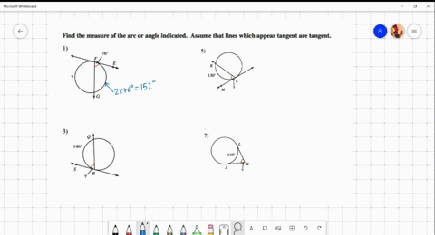 find-the-measure-of-the-arc-or-angle-indicated-assume-that-lines-which-appear-tangent-are-tangent-130-146-0-84149