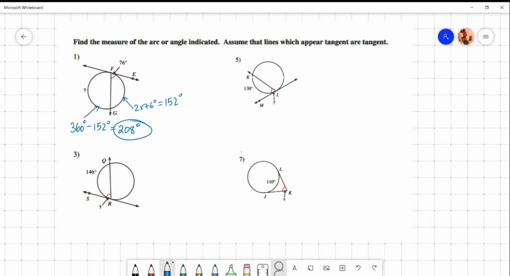 SOLVED: 'A tangent- tangent intercept two arcs that measure 145 degrees