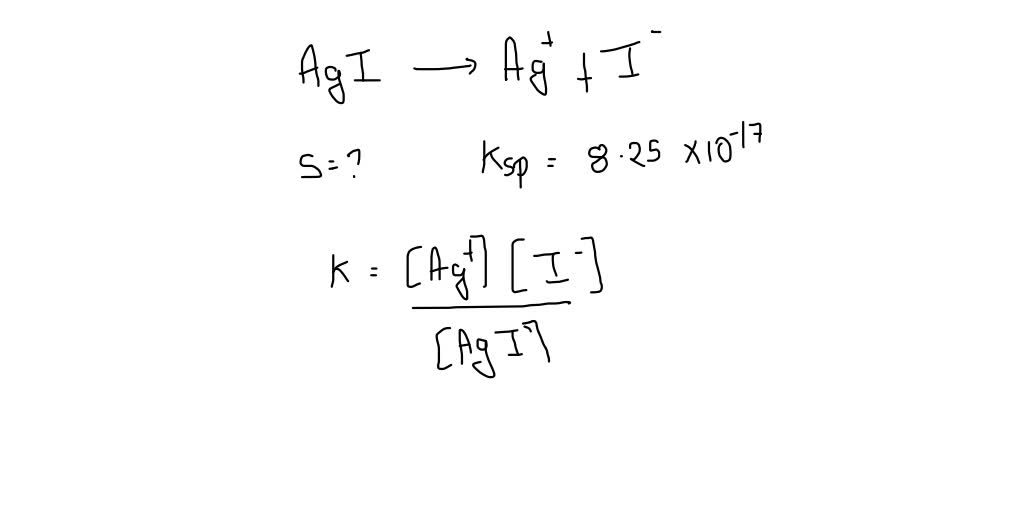 SOLVED The dissociation equation for the slightly soluble salt