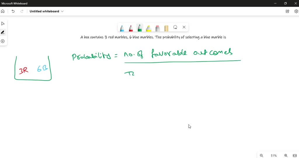 SOLVED A box contains 3 red marbles, 6 blue marbles. The probability