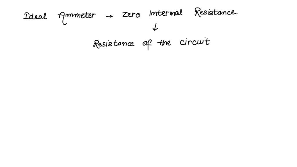 SOLVED An ideal ammeter has zero resistance and should be connected in