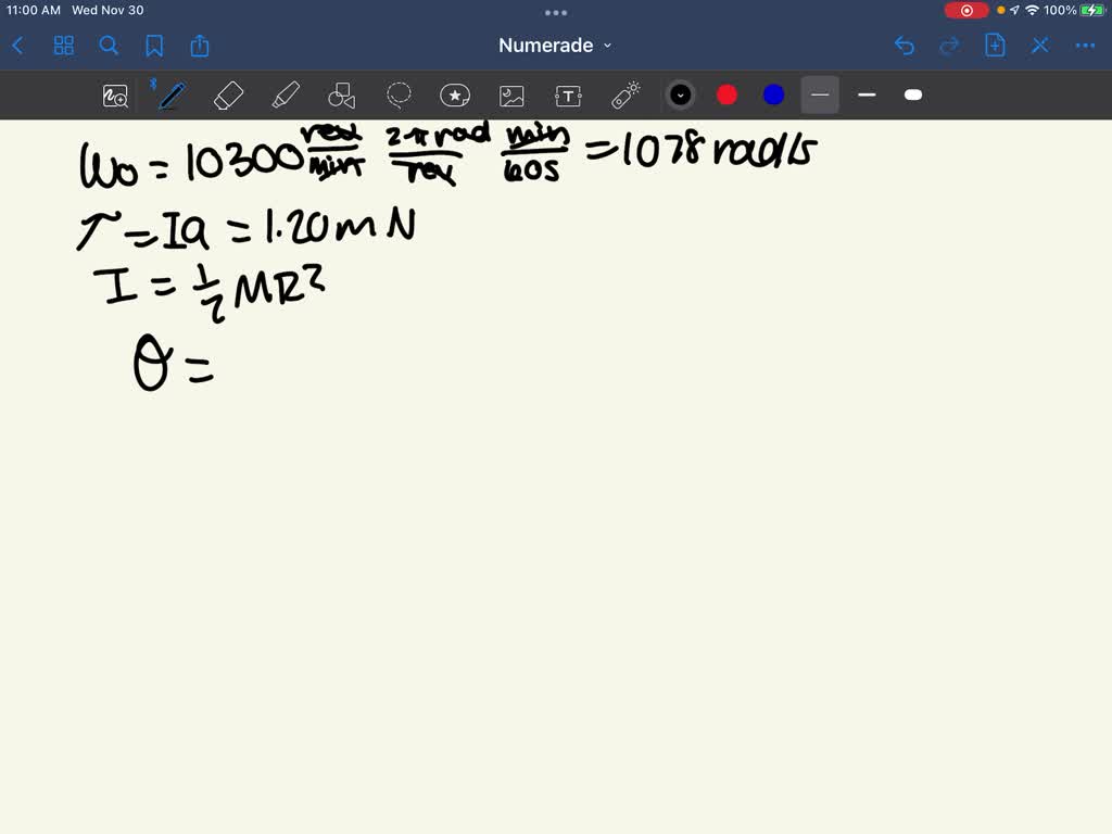 SOLVED (II) A centrifuge rotor rotating at 10,300 rpm is shut off and